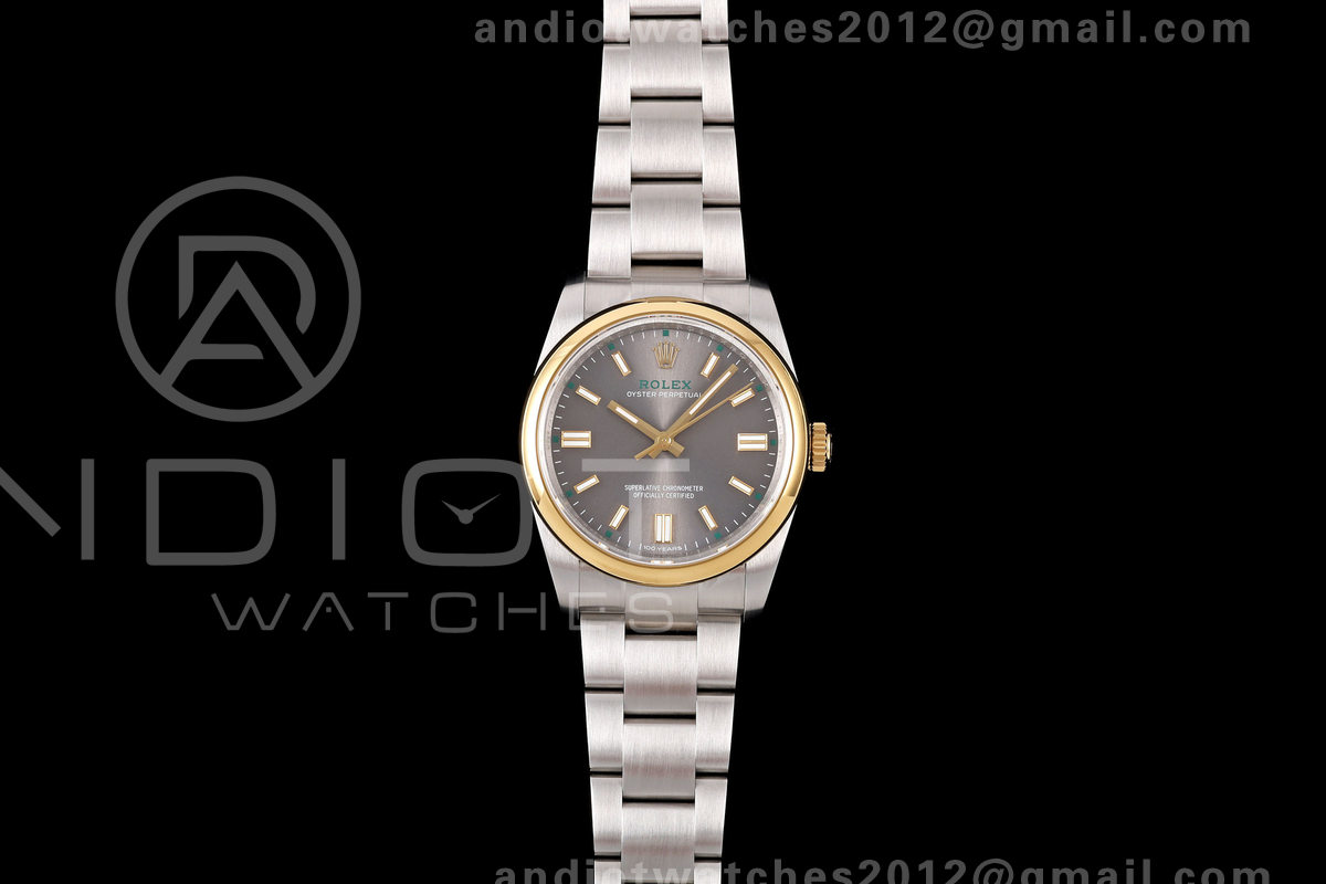 Oyster Perpetual 36 126003 QF 1:1 Best Edition Gray Dial on SS Bracelet JH3230 Free Sprung